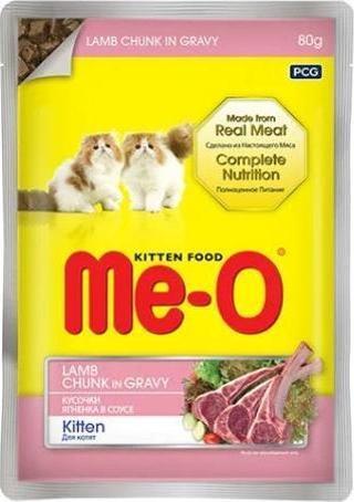 Me-O Pauch Sos İçinde Kitten Parça Kuzulu Kedi Konserve Mama 80 gr