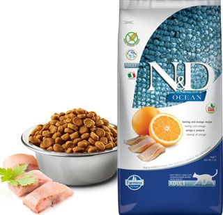 N&D Tahılsız Ocean Balıklı Portakallı Kedi maması 5 Kg