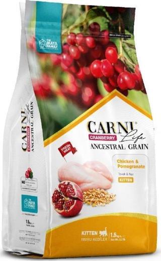 Carni Life Kızılcık Tavuklu ve Narlı Yavru Kedi Maması 1.5 Kg