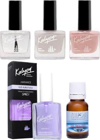 Kalyon French Set+Oje Kurutucu Sprey 17Ml+Oje Çözücü