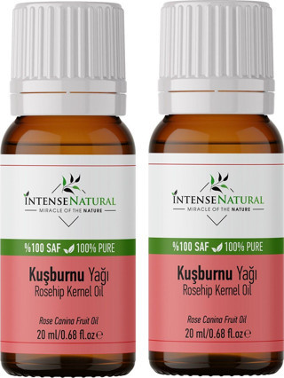 İntense Natural Kuşburnu Çekirdeği Yağı Soğuk Sıkım 20 Ml X 2 %100 Saf Ve Doğal Rosehip Seed Oil