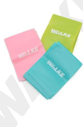 Walke 3 'Lü Pilates Bandı Plates Egzersiz Direnç Lastiği Seti (Uç Kısmı Açık)