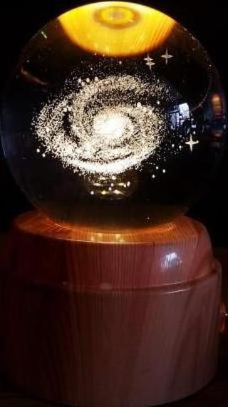 Dekoratif Galaxy Gezegen Tasarımlı Dönen Masa Lambası