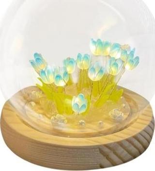 LED Işıklı Kendin Yap Lale Cam Küre