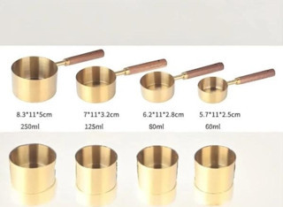 4'lü Ahşap Saplı Ölçü Kaşığı