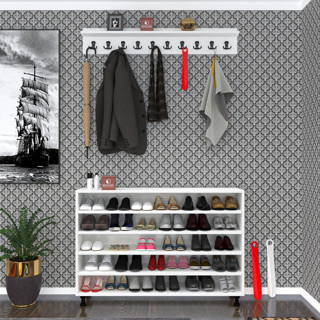 Kenzlife ayakkabılık nalın5 byz 53*120*30 kapaksız 5 raflı 30 çift ayakkabı kapasitesi