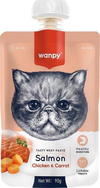 Wanpy Taze Somonlu&Tavuklu Kedi Et Ezmesi 90 gr