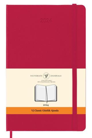 Victoria's Journals 2024 Classic Günlük Cep Ajanda 9x14 Fuşya