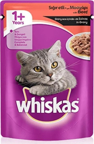 Whiskas Pouch Sığır Etli Kedi Konservesi 85 Gr