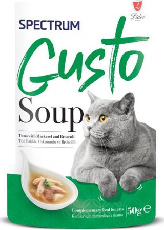 Spectrum Gusto Ton Balıklı, Uskumru, Brokoli Kedi Çorbası 50 Gr