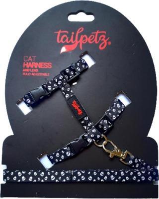 Tailpetz Cat Harnes Boo Ayarlanır Kedi Gezdirme Takım Tasması