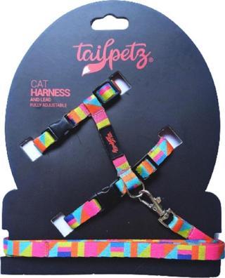Tailpetz Cat Harnes Spirit Ayarlanır Kedi Gezdirme Takım Tasması