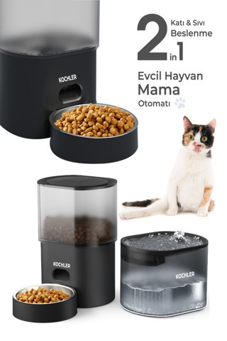 Kochler Evcil Hayvan Kedi Mama ve Su Otomatı Akıllı Besleme Ünitesi