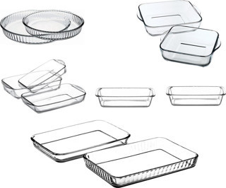 Paşabahçe borcam fırın tepsisi seti - 11 parça borcam çeyiz seti
