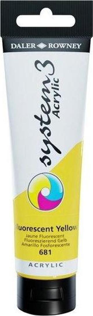 Daler Rowney Akrilik Boya System 3 Orıgınal 150 ml Fluoro Yellow 129150681