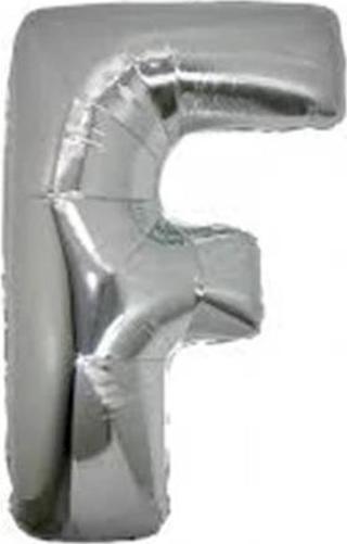 F Harf Folyo Balon Gümüş Renk  40 İnç
