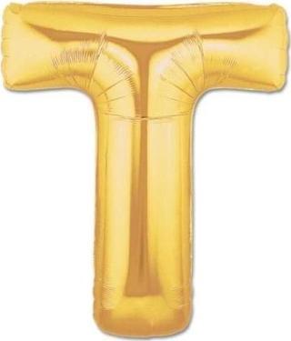 T Harf Folyo Balon Altın Renk  40 İnç