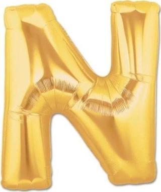 N Harf Folyo Balon Altın Renk  40 İnç
