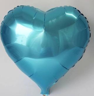 Kalp Balon Folyo Açık Mavi 45 Cm 18 İnç