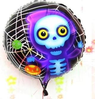 Halloween İskelet Hayalet Folyo Balon 18 İnç