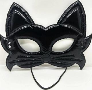 Siyah Renk Kumaş Malzemeden İmal Eva Kedi Maskesi 19x15 Cm