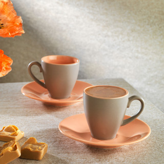 Schafer Aurora 2 Kişilik Kahve Fincan Seti 4 Parça-Pembe