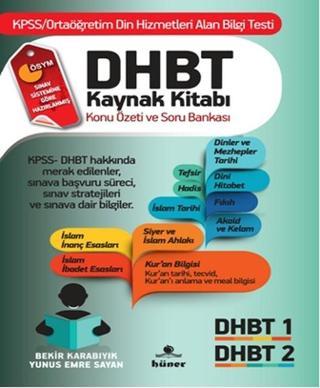 DHBT Sınavı Kaynak Kitabı - Bekir Karabıyık - Hüner Yayınevi