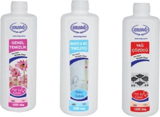 Ersağ Temizlik Seti - Genel Temizlik + Yağ Çözücü + Banyo Wc 1000 Er Ml