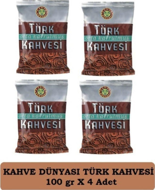 Kahve Dünyası Orta Kavrulmuş Türk Kahvesi 100 gr (4'lü Paket)