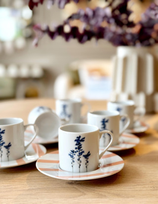 Porland Girye Desen2 2 Kişilik 4 Parça Kahve Fincanı 90cc 04PPO000641