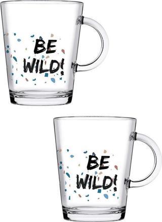 55243 Terazzo 385cc 2li Be Wild Cam Kupa Bardak Takımı Seti