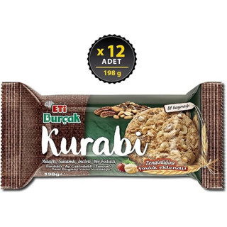 Eti Burçak Kurabi Fındıklı 198 g x 12 Adet