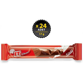 Eti Uzun Sütlü Çikolata 17 g x 24 Adet