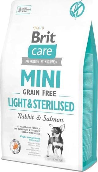 Brit Care Mini Light Sterillised Tavşanlı&Somonlu Tahılsız Köpek Maması 2 kg