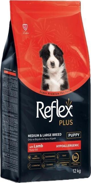 Reflex Plus Kuzu Etli Orta ve Büyük Irk Yavru Köpek Maması 12 Kg