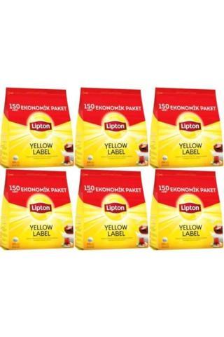 Lipton Yellow Label Demlik Siyah Poşet Çay 150 Adetli 6 Paket