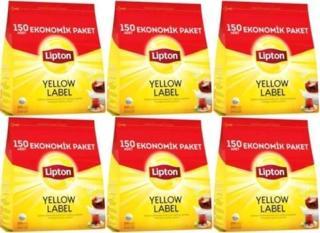 Lipton Yellow Label Demlik Siyah Poşet Çay 150 Adetli 6 Paket