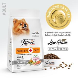 Felicia 3 Kg Kolajenli Somonlu Az Tahıllı Small/Mini Yetişkin Köpek Maması 