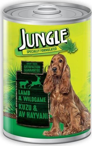 Jungle Kuzu Etli-Av Hayvanlı Köpek Konserve 415 gr