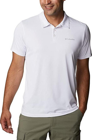 Columbia Hike Polo Erkek Kısa Kollu Polo Yaka Tişört Beyaz AO3614-100