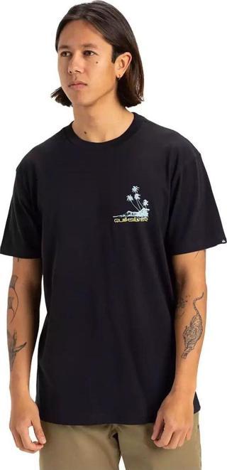 Quıksilver Palm Lines Ss Erkek Siyah Günlük Stil T-Shirt Eqyzt08057-Kvj0