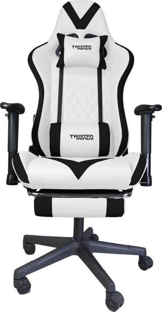Twisted Minds Comfort Beyaz/Siyah Oyuncu Koltuğu