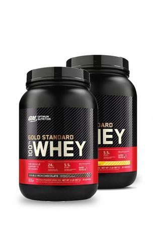Optimum Nutrition Gold Whey Çikolatalı Protein Tozu 908 Gr + Nutrition Gold Whey Muzlu Pr