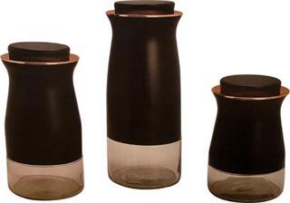 Perotti Caprice 3'lü Kavanoz Set Siyah