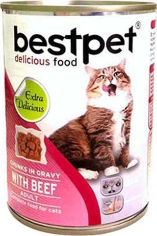 Bestpet Biftekli Gravy Yetişkin Kedi Konservesi 400 Gr