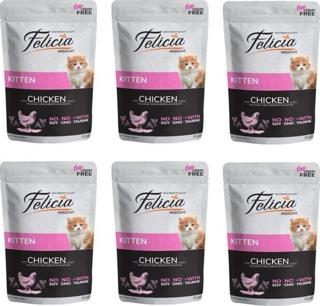 Felicia Tahılısız Yavru Tavuklu Yaş Mama 85 Gr. X 6 Adet