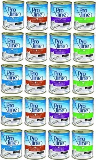 Proline Karışık Kedi Konservesi 4 Çeşit 415 gr x 20 Adet
