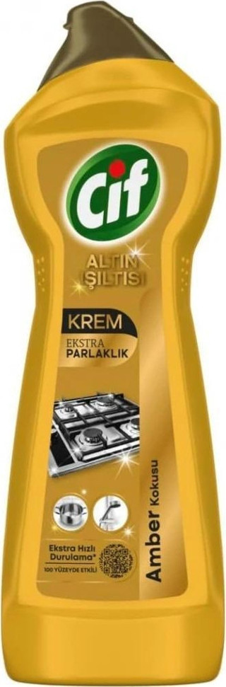Cif Krem Yüzey Temizleyici Altın Işıltısı Amber Kokulu 750 ml