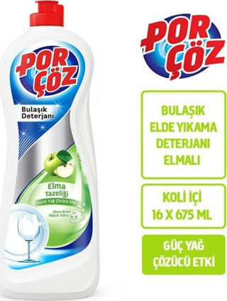 Porçöz 675 ml Elma Elde Bulaşık Deterjanı