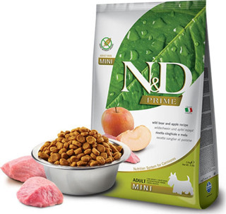 N&D Prime Tahılsız Yaban Domuzlu Elmalı Küçük Irk Yetişkin Köpek Maması 7 Kg